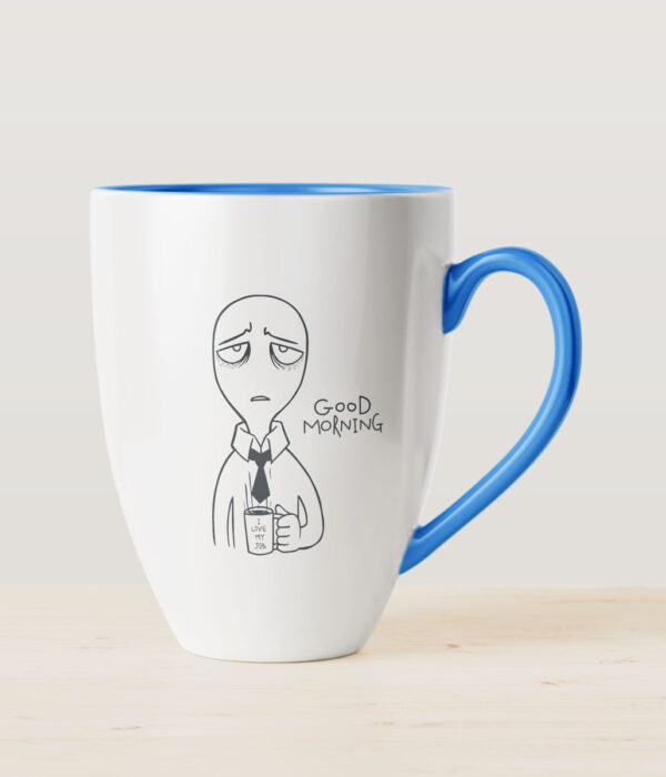 Black Printed Coffee Mug